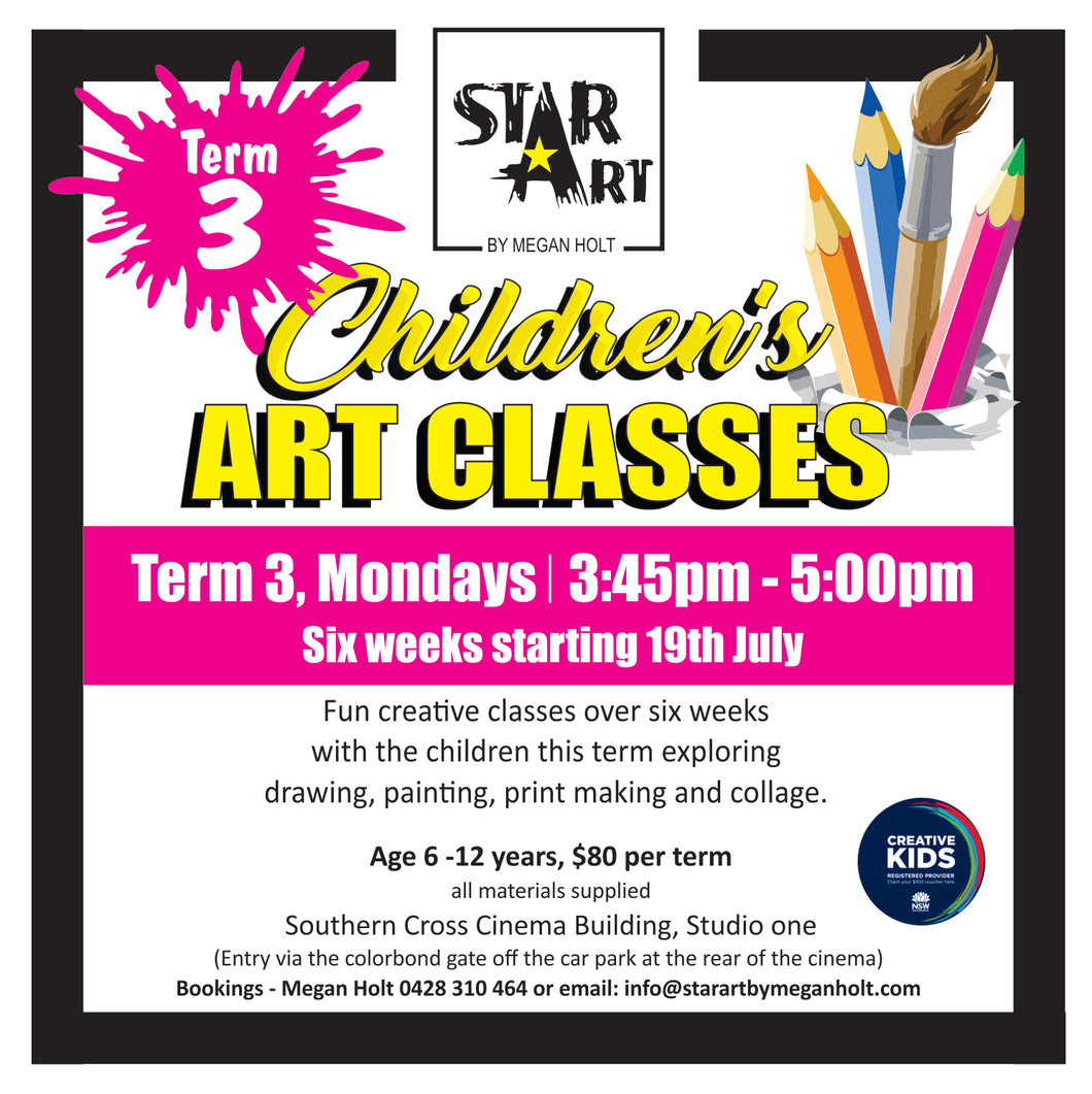 Monday's Term 3 - Children's Art Classes
